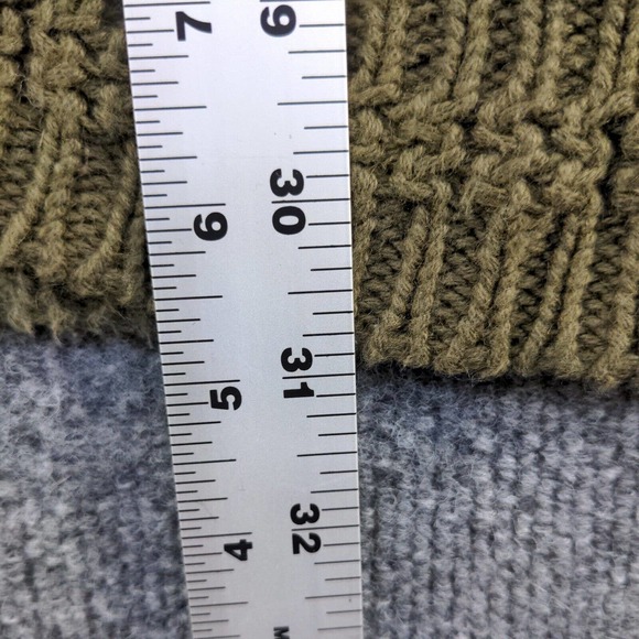 Crazy Horse Women's Button Front Cable Knit Cardigan Sweater Green XL V-Neck - Picture 10 of 11